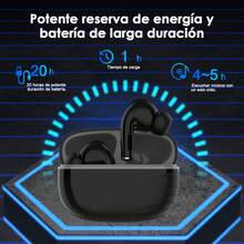 ‌Audífonos Inalámbricos TWS Bluetooth con Control Táctil - negro y gris - Ver 7