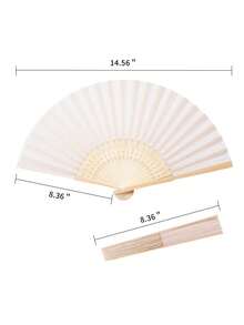 Bộ quạt trắng/đen thanh lịch, quạt giấy cầm tay, quạt tre trắng gấp, quạt cầm tay, quạt giấy gấp, quạt tre cầm tay tự làm, quạt trang trí tiệc sinh nhật, trang trí tiệc đính hôn, tốt nghiệp, tiệc cưới, phòng ngủ, trang trí bàn tại nhà - Nhiều màu - Xem 9