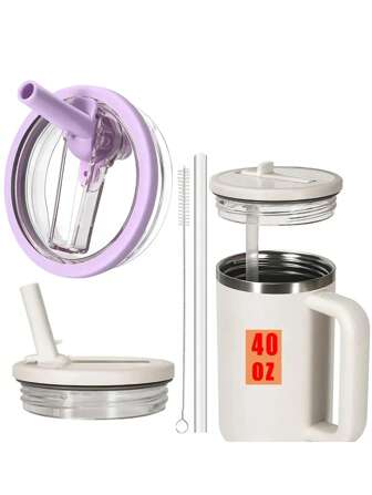 40oz Flip Straw Leak Proof Lid For H2.0 ProTour Tumbler Lid Replacement For Cup Accessories Straw Cover