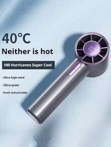 1 件男女通用纯色 USB 可充电大功率迷你手持风扇，适合送礼、夏季户外旅行沙滩运动居家办公日常使用