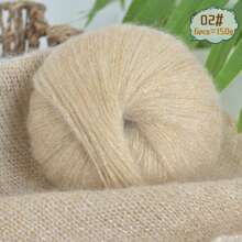 6 buc/pachet, 150 g fire de mohair cu sclipici metalic în total, material DIY manual pentru tricotat pulovere, eșarfe, pălării, mănuși calde și la modă în toamnă/iarnă