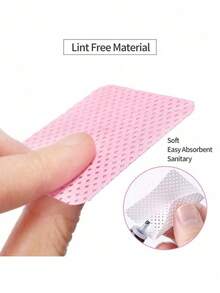 400pcs Lint-Free Nail Cleaning Wipes, Nail Polish Remover Pads, Eyelash Extension Cleaning Wipes, Soft Non-Woven Acetone Remover Pads For Nail Preparation And Gel Polish Removal, Lint-Free Nail Glue Cleaning Wipes, Eyelash Extension, Manicure Supplies, Manicure Tools, Manicure Art Tools, Back To School Season, Manicure, Manicure Tools, Manicure Sticker Tools - Pink - View 6