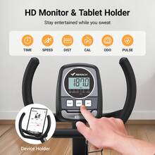 Recumbent Exercise Bike For Home, Spin Bike Stationary Bike With Smart Bluetooth And Exclusive App Connectivity Stepper, LCD, Heart Rate Handle,Elliptical Cross Trainer Magnetic Recumbent Bikes - S19 - 查看 7