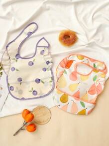 2 件防脏婴儿围兜 - 防水轻便婴儿主导断奶围裙 | 100% 涤纶，易清洁，可机洗（豹纹，小号，6-24 个月） - 彩色 - 查看 12