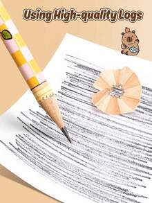 3 peças/6 peças/12 peças/24 peças Caixa de Lápis HB (1 Caixa com 12 Peças), Caderno Fofo de Capivara, Conjunto Combinado, Lápis Sem Chumbo Seguros para Crianças, Papelaria Específica para Escola Primária, Adequado para Escolas de Meninos e Meninas, Estudantes, Papelaria, Suprimentos Escolares. Presentes de Aniversário, Natal, Halloween.