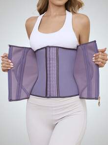 1 PIEZA Corsé de látex para mujer, Moldeador corporal morado para mujer que aprieta el abdomen y la cintura, Tops deportivos, Shapewear, Uso diario