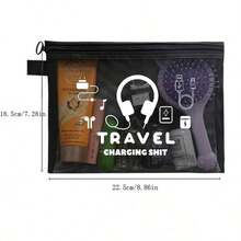 Leinwand Ladegerät Aufbewahrungstasche - Geringer Allergengehalt, nicht wasserdichte Elektronik Zubehör Tasche - Unisex Reise Kabel und USB Organizer Tasche Ladegerät Tasche Ladegerät Tasche für Frauen für Männer Elektronik Organizer Reiseaccessoires