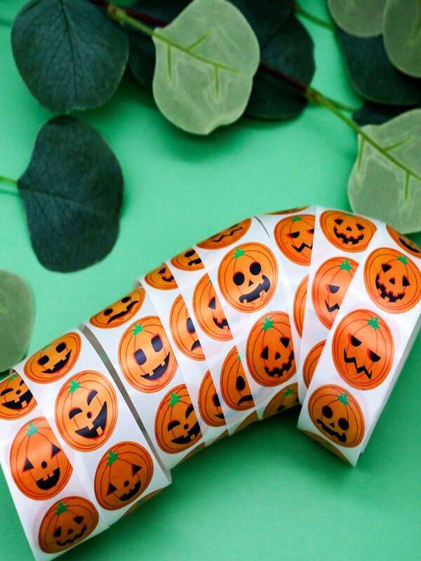500pcs Halloween Pumpkin Car Stickers, Festival Gifts, Decorative Stickers For Crafts And Art