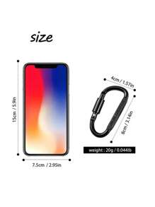 1 pezzo di fibbia in lega di alluminio per arrampicata, fibbia multifunzionale per arrampicata con serratura, gancio per zaino in lega di alluminio, portachiavi da uomo