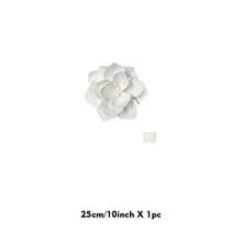 5pcs 12 Inch (30cm) + 10 Inch (25cm) White Paper Flowers, Artificial 3D Wall Decor For Wedding, Bridal Shower, Birthday, Photo Backdrop, Arch Decoration
