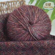 6 buc/pachet, 150 g fire de mohair cu sclipici metalic în total, material DIY manual pentru tricotat pulovere, eșarfe, pălării, mănuși calde și la modă în toamnă/iarnă