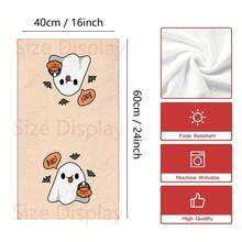 2/4 Pcs Ghost Pattern Printed Dish Towels, Halloween, Super Absorbent Microfiber Modern Towels For Cooking And Baking, Printed Dishcloths, Cleaning Towels, Hand Towels, Tea Towels, Super Soft And Highly Absorbent, Great Gift For Neighbors, Moms, Friends, Birthday, Halloween, Housewarming, Kitchen Decor, Household Essentials