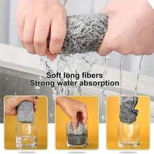 Bộ 10/5/1 khăn lau siêu thấm hút bằng sợi microfiber, màu ngẫu nhiên - Khăn dày, nhanh khô làm từ sợi than tre, khăn lau kính, thích hợp cho các cửa hàng sửa chữa ô tô, khách sạn, nhà hàng. - màu đen - Xem 7