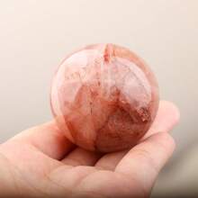 Bola de cristal natural de 5-6 cm, esfera mineral para decoración de oficina y hogar, regalo coleccionable para fiestas, adecuada para meditación y equilibrio energético