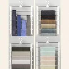1pc Portable Storage Hanger, Multi-Functional Pants Rack, Foldable Stainless Steel Pants Rack, Multi-Layer Seamless Pants Rack Clips, Lightweight Space-Saving Closet Hanger Pants Rack, Suitable For Dresses, Pants, Shoes, Jeans, Underwear, Skirts - Multicolor - View 8