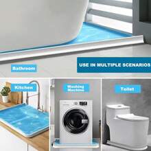 1pc Bathroom Sink Water Bar Can Be Bent Water Blocking Device Toilet Dry And Wet Separation Waterproof Strip Water Barrier Strip