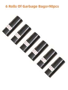 90pcs/6rolls Disposable Mini Trash Bags, Desktop Cleaning Garbage Bags, Bagged Kitchen Storage Small Trash Bags, Bathroom Kitchen Office Restaurant Cleaning Plastic Bags(Trash Bag Size 30*22cm When Unfolded) - Multicolor - View 12