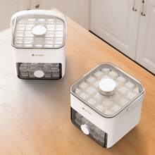Portable Ice Cube Maker With Storage Drawer - Quick-Freeze Home & Kitchen Ice Tray For Cocktails, Juices - White - View 8