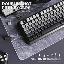 LexonTech Teclado inalámbrico para juegos ZIYOU LANG M75, con retroiluminación RGB, batería recargable de 2000mAh, teclado pequeño con membrana, pantalla inteligente y perilla, teclas degradadas de PBT para PC - Multicolor - Ver 8