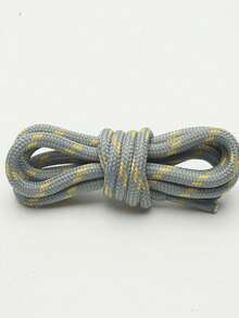 120cm Dual-Color Diagonal Striped Round Shoelaces, Suitable For Outdoor, Travel, Hiking Shoes, Boots, Chunky Sneakers