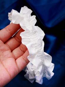 1 件女士简约基本款婚礼新娘蕾丝吊袜带 - 白色 - 查看 4