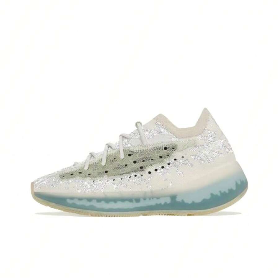 Adidas Adidas Originals Yeezy Boost 380 Round Toe Lace-Up Athletic Shock Absorbing Non-Slip Durable Supportive Lightweight Low-Top Casual Shoes, Unisex, White