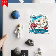 1 pieza Imán de nevera con paisaje urbano 2D - Adecuado para regalar a amigos en vacaciones, múltiples imanes de acrílico y goma blanda aplicables a puertas metálicas, refrigeradores, armarios de almacenamiento - Regalo decorativo creativo para el hogar para amantes de los viajes, graduación, aniversario, Navidad, Acción de Gracias, Imán de refrigerador