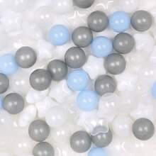 50 个 2.17 英寸球坑球与星星混合，非常适合幼儿球坑防压塑料海洋玩具球，适用于儿童室内和室外玩耍、充气城堡、游泳池派对万圣节装饰等！