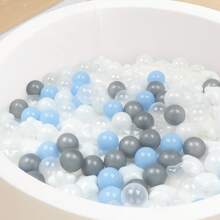 50 个 2.17 英寸球坑球与星星混合，非常适合幼儿球坑防压塑料海洋玩具球，适用于儿童室内和室外玩耍、充气城堡、游泳池派对万圣节装饰等！