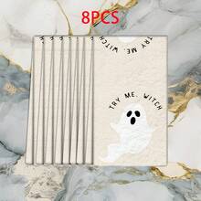 2/4 Paños de cocina con estampado de fantasmas, Halloween, súper absorbentes de microfibra moderna, paños de cocina para cocinar y hornear, paños de cocina estampados, trapos de limpieza, toallas de mano, súper suaves y muy absorbentes, gran regalo para vecinos, madres, amigos, cumpleaños, Halloween, inauguración de la casa, decoración de cocina, artículos esenciales para el hogar