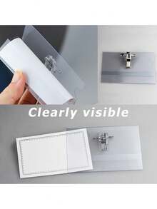 24 thẻ tên ngộ nghĩnh có kẹp và ghim, 24 nhãn tên, kẹp thẻ tên 9*5.6cm, thẻ tên bằng nhựa, huy hiệu trong suốt, giá đỡ thẻ ID văn phòng/trường học/hội nghị nằm ngang, giá đỡ thẻ ID kẹp trong suốt bằng PVC, giá đỡ thẻ công việc có kẹp ghim và giá đỡ huy hiệu dày dặn. - Trong sáng - Xem 9