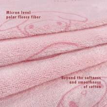 MINISO Sanrio My Melody Characters Microfiber Bath Towel - Made Of Soft And Skin - Friendly Microfiber Material With Excellent Water Absorption. Printed With Cute Sanrio Character Patterns And Exquisite Details. (1 PC) - Pink - View 5