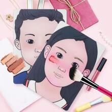 1/2 piezas Tablero de práctica de maquillaje, Plantilla de entrenamiento de maquillaje facial, Plantilla de práctica de pintura, Plantilla de maquillaje, Tablero de rostro con párpado doble, Pintura facial de plástico con párpado doble, para útiles escolares, de vuelta a la escuela