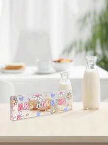 1pc Customized Teacher Name Plate, Back To School Teacher Gift, Personalized Acrylic Desktop Name Plate, Teacher's Day Gift ,Travel Organizer - Multicolor - View 4