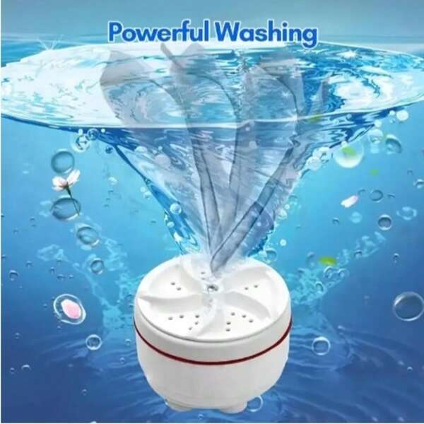 Portable Mini Washing Machine For Socks And Underwear Cleaning, Slouchy Folding Washing Machine, Small Washing Machine, Ideal For Hotel, Travel, Home Use, USB Powered (Adapter Not Included), Convenient For Carrying