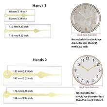 1 Set Quarz-Uhrwerk-Kit, enthält 4 Zeiger, 2 Schaftlängen verfügbar: 5 mm & 15,4 mm Gewinde, für Wanduhr, Tischuhr-Reparatur, Ersatz und Selbstbau, geeignet für Heim, Büro-Dekoration und Geschenke Heimdekoration Raumdekoration