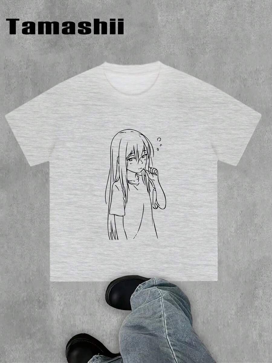 1 Piece "Samurai Destiny" Men's T-Shirt-Casual T-Shirt, Loose Fit, Knit Fabric, 200g/M2-Summer Weekend Casual