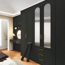 1 Roll 40cm Wide Wallpaper, Wall Decor, Matte Black Removable Thick Wallpaper, Black DIY Self-Adhesive Contact Paper Waterproof Wallpaper, Suitable For Wall And Furniture Covering, Home Cleaning, Kitchen Renovation, Ideal For Graduation Gift - Black - View 4