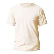 KIT 3 Basic Plain Men's T-Shirts 100% Cotton 30.1 - Baby Blue + Baby Pink + Off - View 3