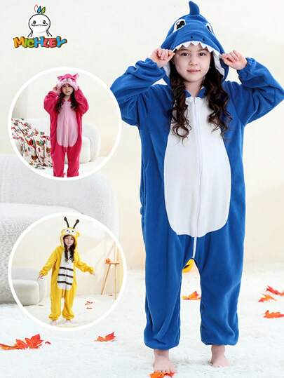 MICHLEY MICHLEY 1Pc Children Cartoon Animal Cute And Soft Sleeping Bag Halloween Cosplay Costume Sleepwear Unisex Suitable For Home,Party,Vacation