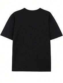 [Y2K Belief  Impact T-Shirt] The Artistic Fonts "SaintWRLD" And "In God We Trust" Are Matched With Individual Lip And Tooth Images, And Y2K Style Old Burrs And Retro Hot Stamping Techniques Are Integrated, Made Of Pure Cotton. - 黑色 - 查看 4