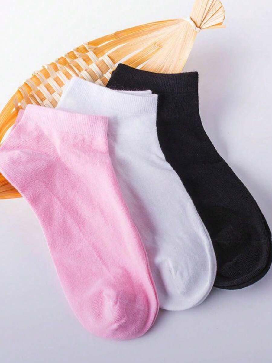 Kit 3 6 12 Pairs Of Young Women's Socks Various Colors 35-40 - Nhiều màu - Xem 1