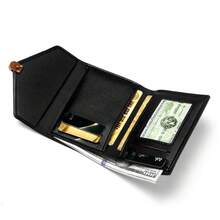 Cartera Plegable Ultrafina para Mujeres, Monedero Femenino, Compacto, de Gran Capacidad, con Ranura para Billetes - Gris - Ver 5