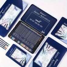 Set de creioane din lemn, cărbune colorat mat și creioane de schiță - Instrumente profesionale de amestecare, cutie portabilă, consumabile de artă premium pentru studenți, artiști și pasionați de desen | Cadou ideal de ziua de naștere și Crăciun