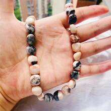 1PC(30-40pcs)Natural Gem Tumble Stone Crystal Bracelet Amethyst Citrine Clear Quartz Green Aventurine Rose Quartz Moonstone Asymmetric Stretch Beads Nuggets Quartz Bracelets Bangles Crystal Wristband For DIY