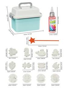 30/42件神奇DIY手工玩具套装，12种颜色自由搭配，神奇水宝宝造型套装玩具，手工套装，可爱动物模具、水果模具、糖果模具，可自由挤入颜料进行搭配，创意男孩女孩游戏，锻炼儿童想象力和动手能力，益智桌面游戏和玩具，校园科普教育
