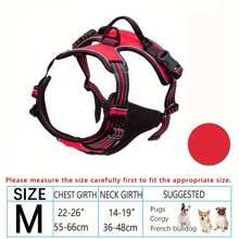Arnés para perros, arnés para mascotas sin tirón con 2 clips para correa, chaleco acolchado suave ajustable para perros, chaleco reflectante Oxford sin ahogo con asa de control fácil para perros grandes - El chaleco y la cuerda no son un conjunto y deben comprarse por separado