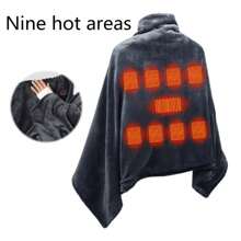 1pc Electric Heated Shawl Wrap + USB Powered Wearable Heating Pad For Knees, Suitable For Office Nap, Living Room Sofa