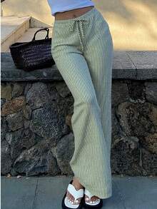 Women's Casual Versatile Solid Color Wide Leg Pants Fall Cloth For Women
