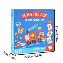 1 Set Of Magnetic Cartoon Dress-Up Children's Toys, Including 39 DIY Decorative Puzzle Particles, Parent-Child Interactive Puzzle Game, Birthday Gift